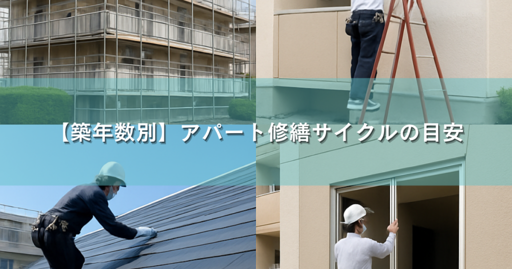 【築年数別】アパート修繕サイクルの目安