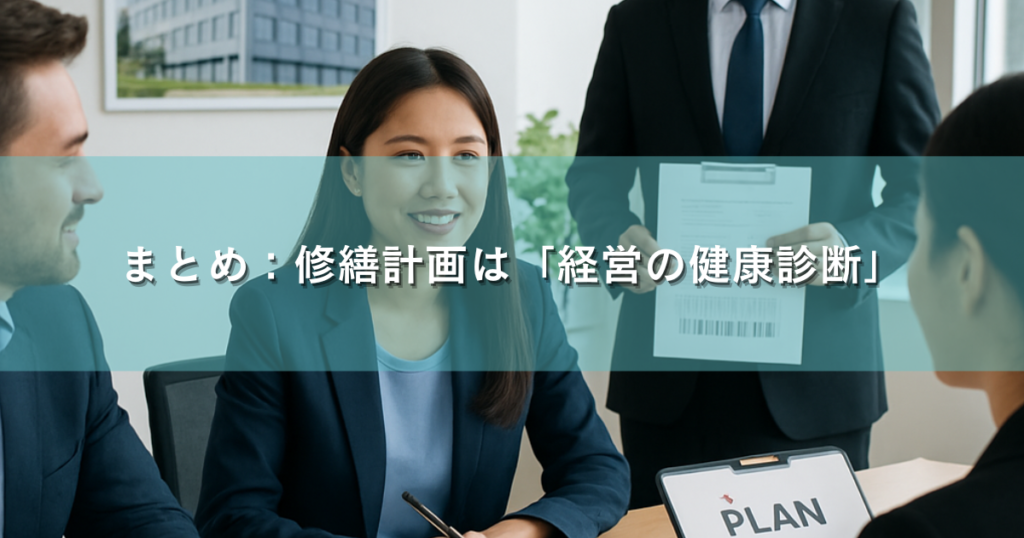 まとめ：修繕計画は「経営の健康診断」