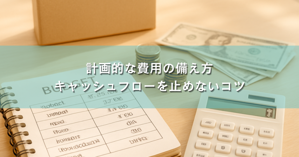 計画的な費用の備え方
キャッシュフローを止めないコツ